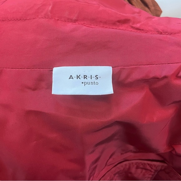 Akris Punto Techno Nylon Jacket in Red Size 6 - Picture 6 of 9